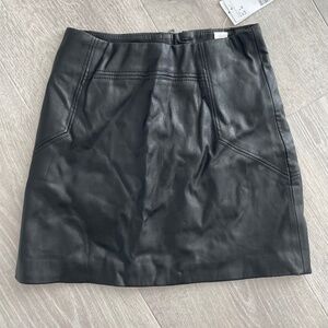 Faux leather skirt